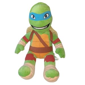 Build A Bear Nickelodeon Green Ninja Turtle Leonardo Reversible Face Plush 18 In